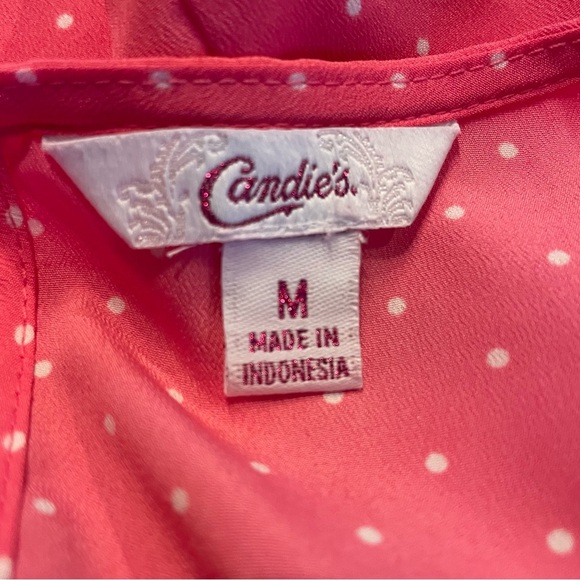 Candie’s pink tiny cap sleeves top/blouse size medium - Picture 3 of 6